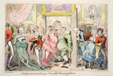 Unannehmlichkeiten eines überfüllten Salons, veröffentlicht 1835